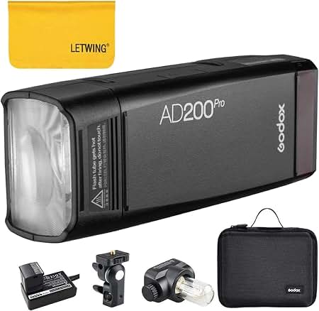 Amazon.com: Godox AD200 Pro AD200Pro Outdoor Flash Strobe, 200Ws