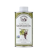 La Tourangelle, Expeller-Pressed Grapeseed Oil, High Heat Neutral Cooking Oil, Cast Iron Seasoning, Also Great for Skin, Hair, and DIY Beauty Recipes, 16.9 fl oz Grapeseed 16.9 Fl Oz (Pack of 1)