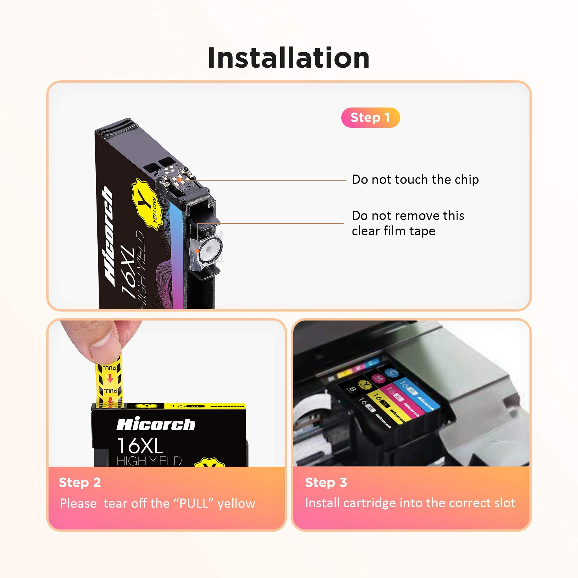 Hicorch 16XL Cartucce d'inchiostro Compatibile con Epson 16 XL per Epson WorkForce WF-2010 WF-2510 WF-2520 WF-2530 WF-2540 WF-2630 WF-2650 WF-2660 WF-2750 WF-2760 (3 Ciano,3 Magenta,3 Giallo)