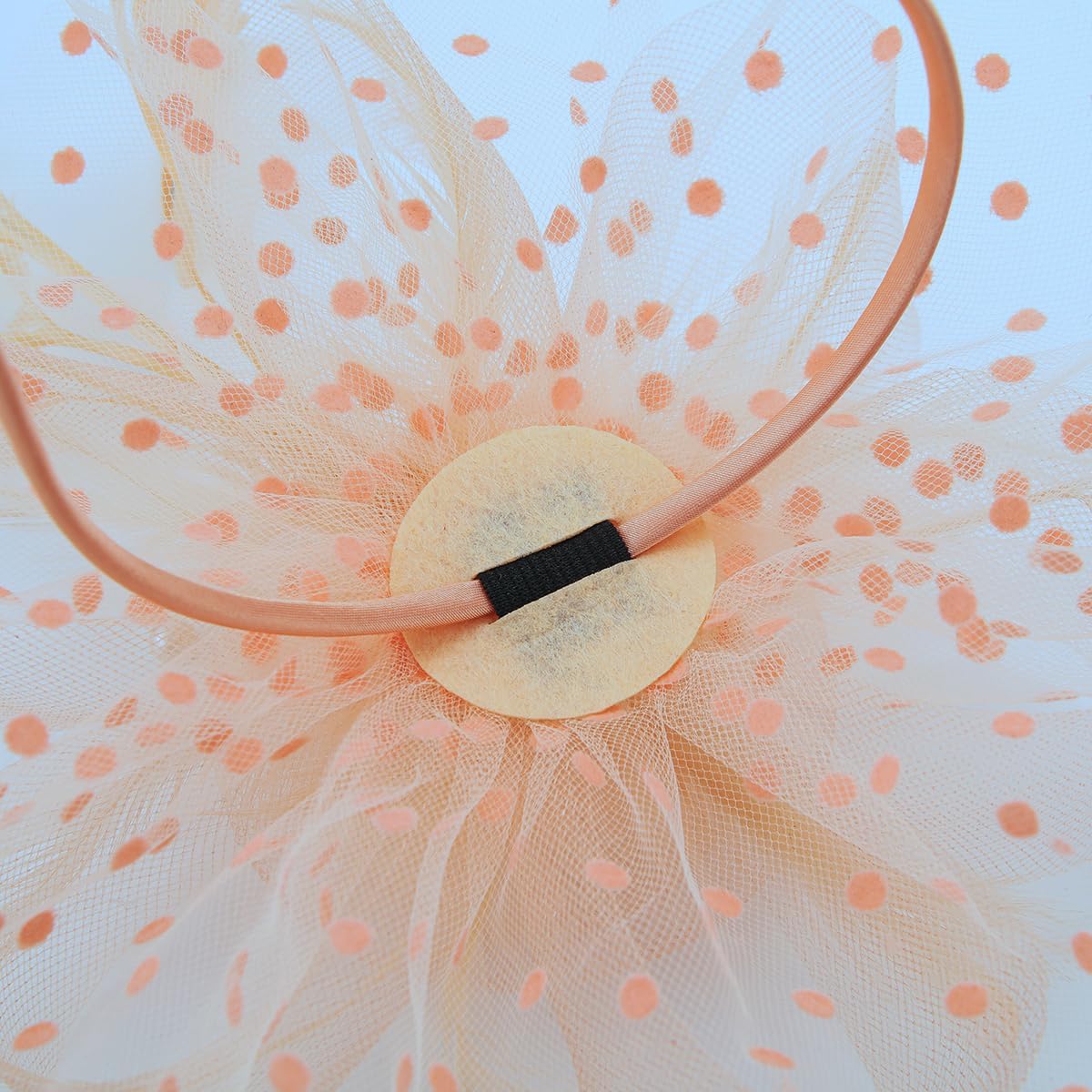 "Women's Feather Mesh Fascinator" - Image 6