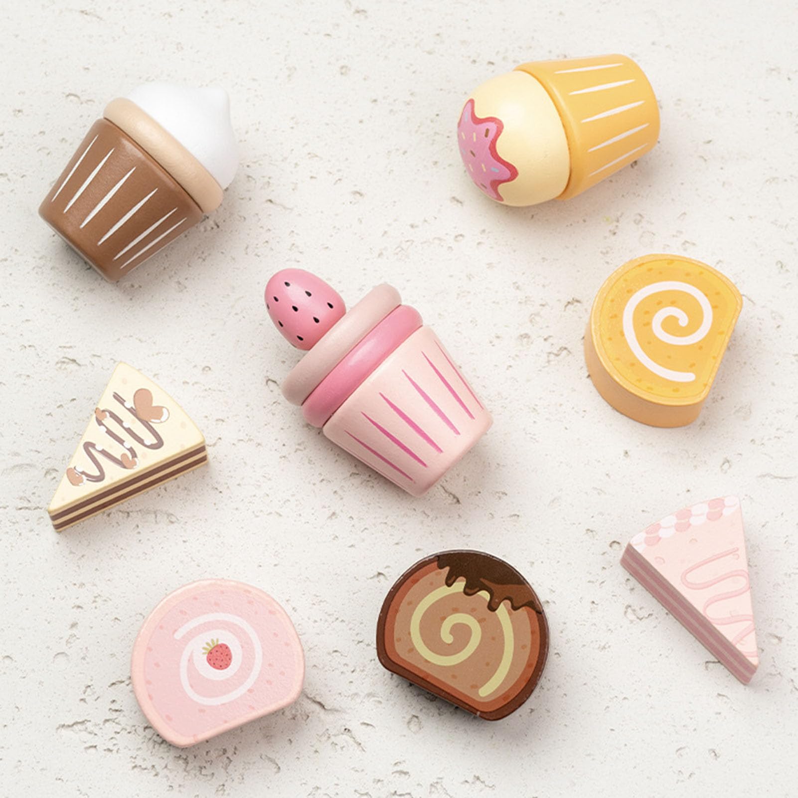 Set da Gioco con Alzata per Dessert a Due Piani, Giocattolo Cucina per Gioco di Ruolo