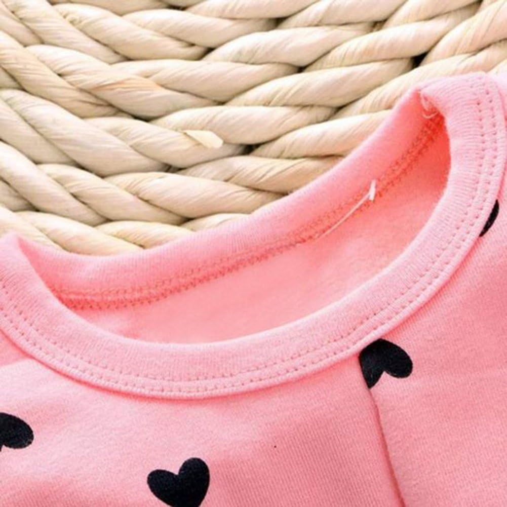 Cute Toddler Baby Girls Clothes Set Long Sleeve T-Shirt and Pants Kids 2pcs Outfits - Image 4