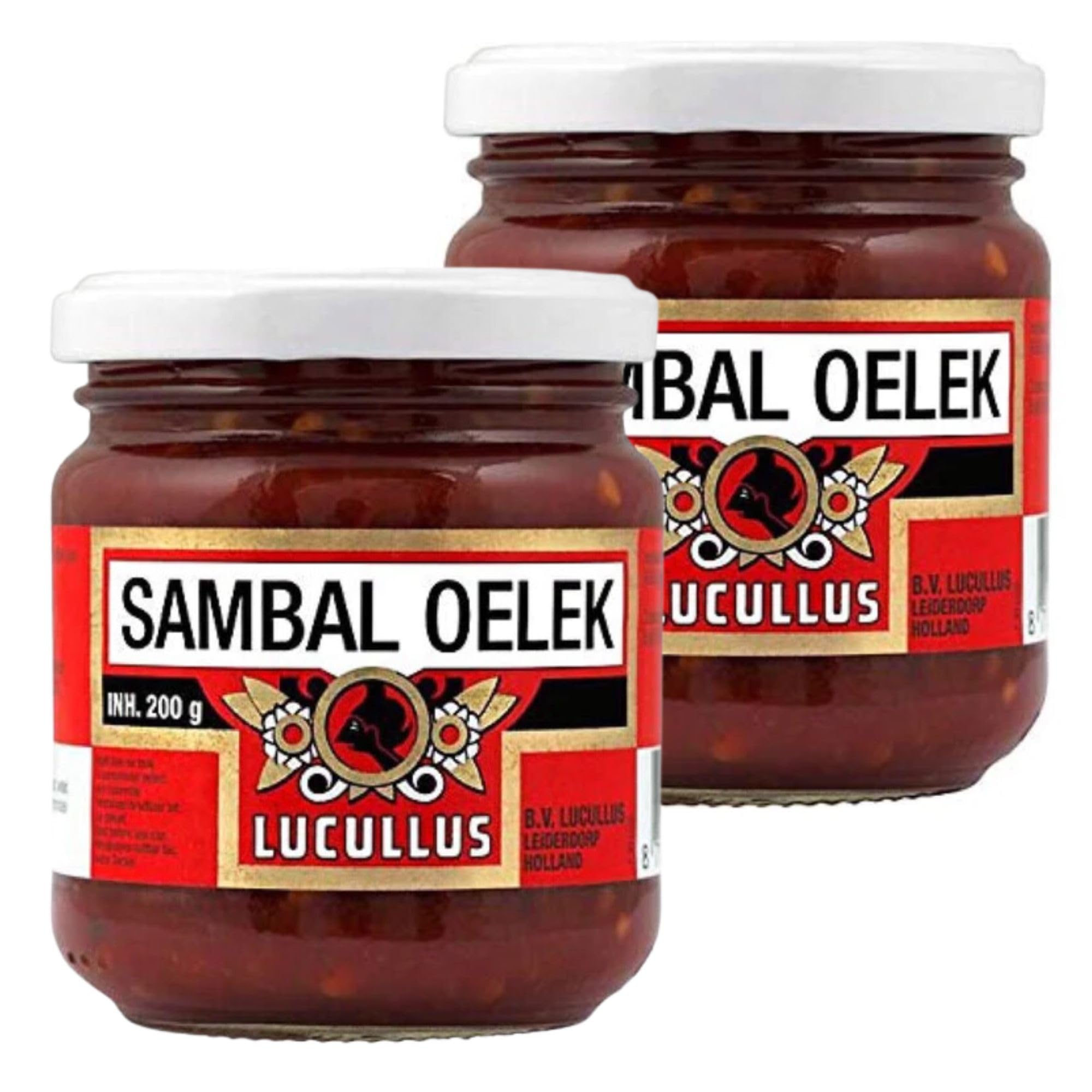 Lucullus Sambal Oelek Chili Paste 200g (2-Pack) + UpLabel Creations 1ml Measuring Scoop