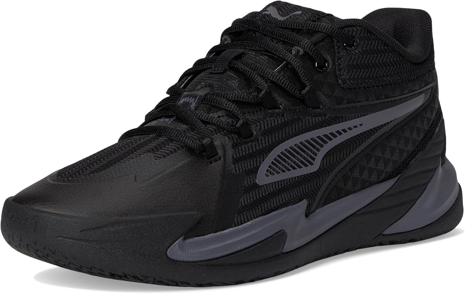Puma Mens Dagger Basketball Shoes Puma Black/Galactic Gray 9 Medium