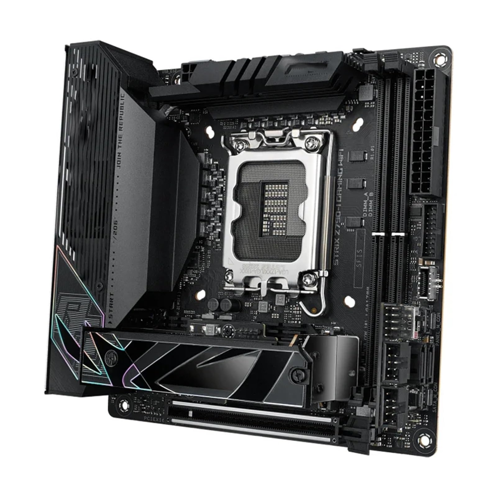 Carte Mere Gamer Fit for ASUS ROG Strix Z790-I Gaming WiFi 6E LGA 1700 Intel13th et 12th Gen Mini-itx Carte mère de Jeu PCIe5.0 DDR5 10 + 1 étages Puissance 2.5G