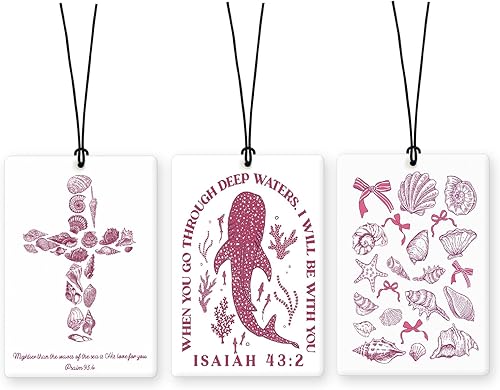 Miniatura 20 de Lacama Ambientador de Aire para Coche Retro Moderno con Guepardo 3 Piezas, Aromas para Coches con Lazo Negro Coquette, Labios con Estampado de