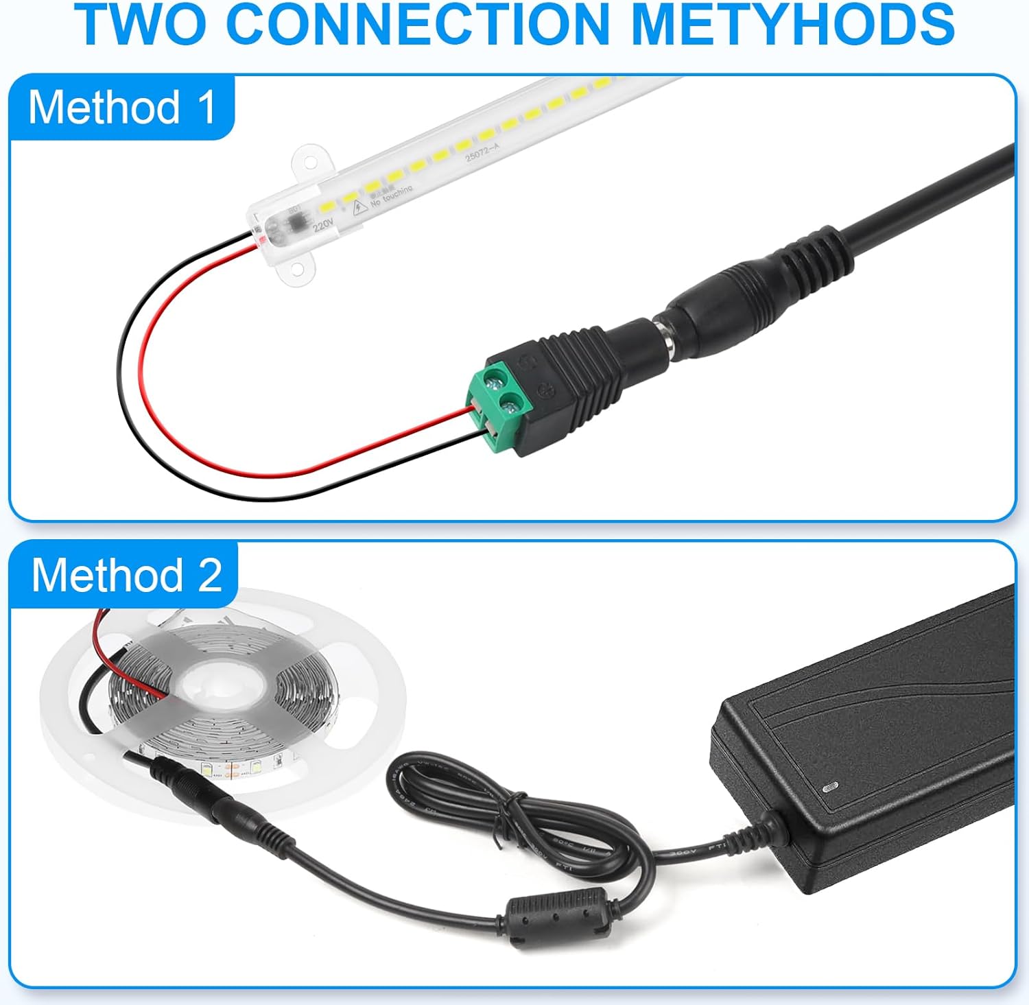 24V Power Supply, 24V 6A Power Supply 100V-240V AC to 24V DC Power Supply with LED Terminal Connector, 24 Volt 6 Amp Power Supply 5A 4A 3A 2A 1A DC Adapter with 5.5x2.1mm Jack - Image 5