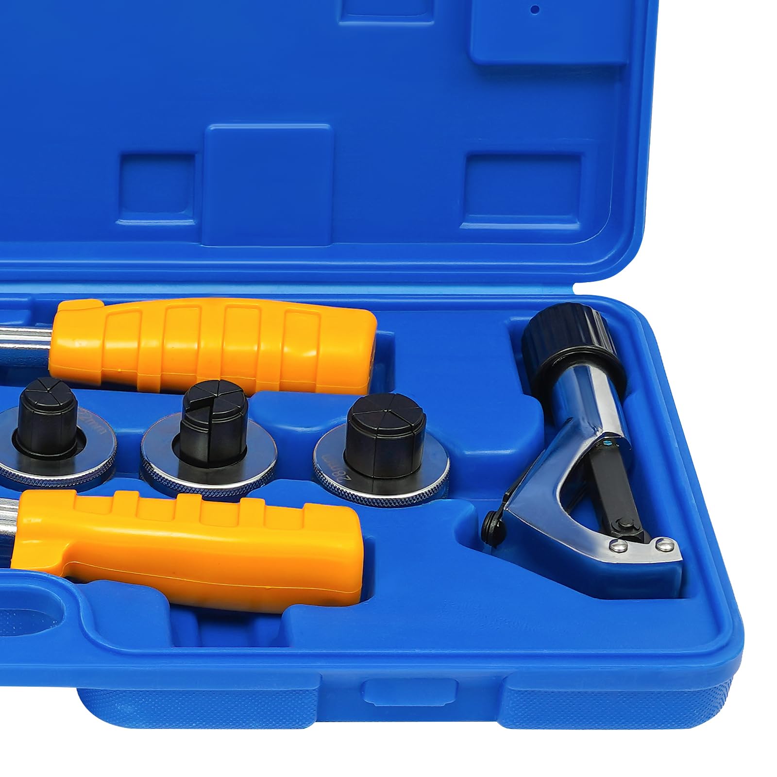 Aufweiter Pince à manchon en cuivre en acier avec sac de transport Kit d'outils de pressage pour climatisation Entretien et réparation 10-28 mm