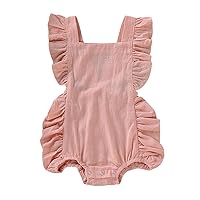 Algopix Similar Product 9 - OPAWO Newborn Baby Girl Ruffled Solid