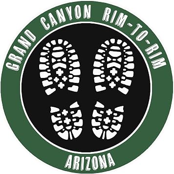 Grand Canyon Rim-to-Rim, Arizona Hiking Boots Decorative Car Truck Decal Window Sticker Vinyl Die-Cut Wildlife Travel Adventure Vacation Tourist Souvenir