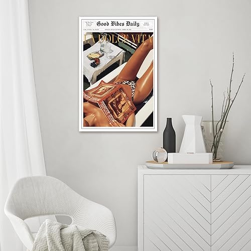 Miniatura 4 de ZHIXQMG Good Vibes Daily New York - Lienzo de moda para pared, arte de pared con dinero de los años 60, pósteres estéticos de ambiente de playa,