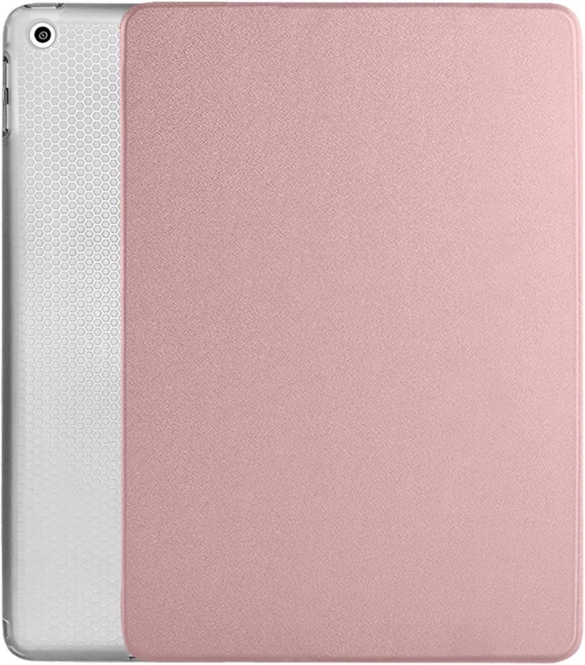 DuraSafe Cases for iPad Mini 7.9 Inch 5 Gen [ Mini 5th Generation 2019 ] A2133 A2124 A2126 MUXH2LL/A MUXF2LL/A MUXG2LL/A Smart TPU Transparent Back Cover with Adjustable Stand Feature - Rose Gold