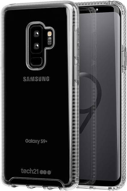 tech21 Protective Samsung Galaxy S9 Plus Case Ultra Thin Back Cover with BulletShield Protection - Pure Clear - Transparent
