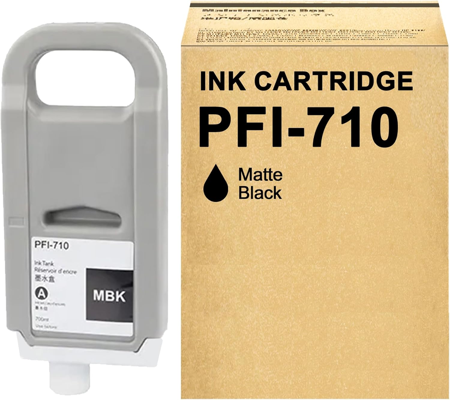 LCL PFI-710 Ink Cartridge Replacement for Canon PFI 710 PFI-710MBK PFI710MBK TX-2000 TX-2100 TX-2200 TX-3000 MFP T36 TX-3100 MFP Z36 TX-3200 Printer (Matte Black Pigment Ink,700ML)