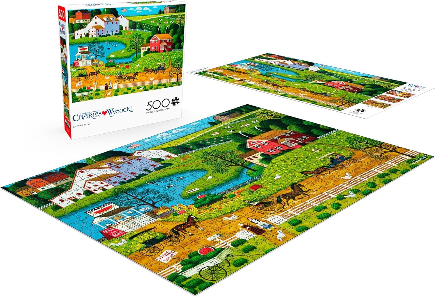 Amazon.com: Buffalo Games - Charles Wysocki - Jolly Hill Farms