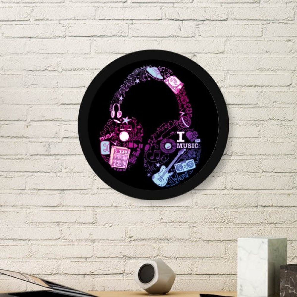 Cadre photo rose bleu musique decoration murale pour stickers de maison