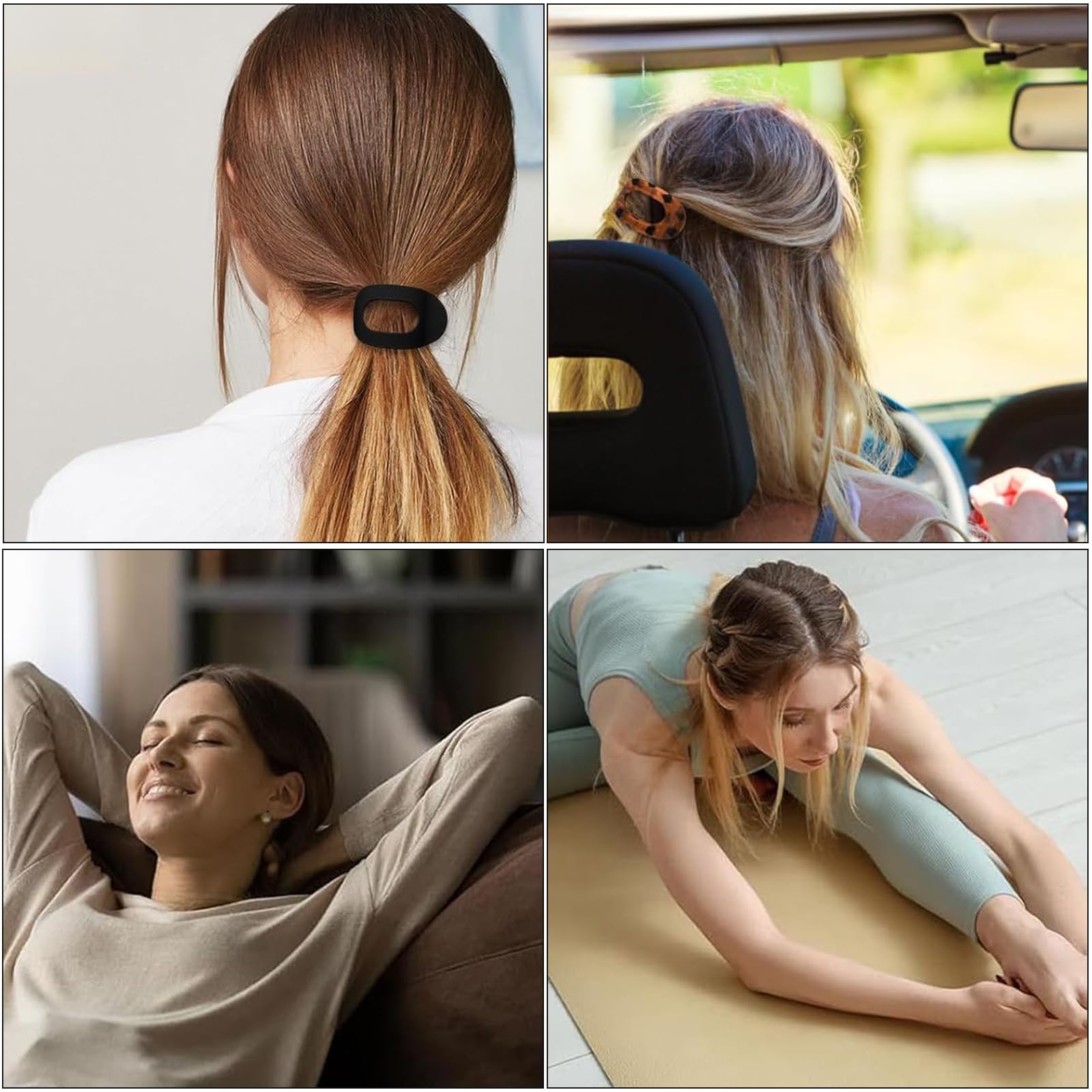 6 PCS Flat Hair Clips for Women Curved Design Hair Clips for Lying Driving - Image 3