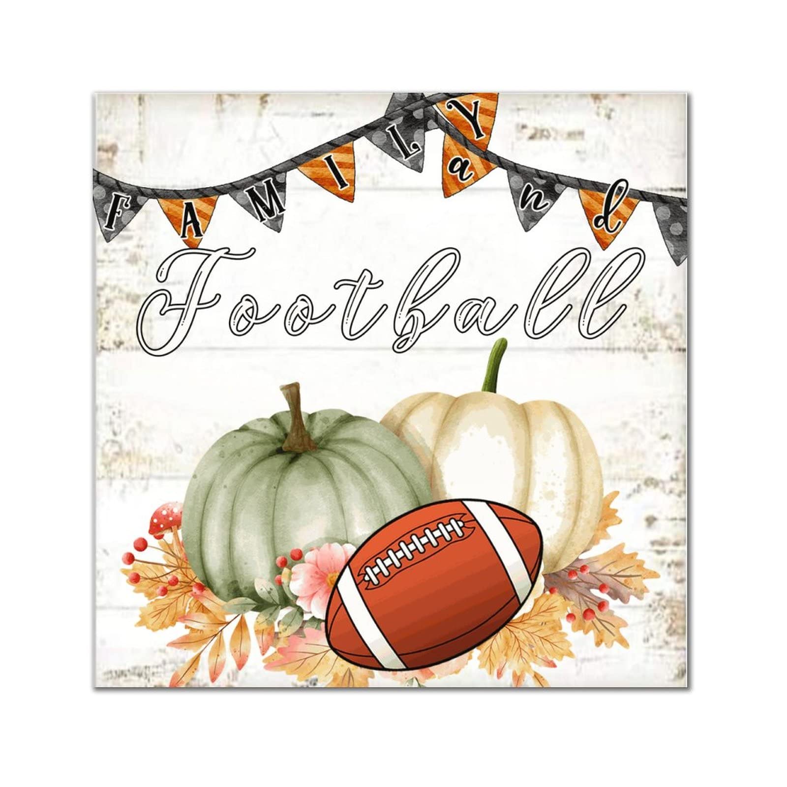Panneau bois famille football citrouille decoration interieure chambre maison