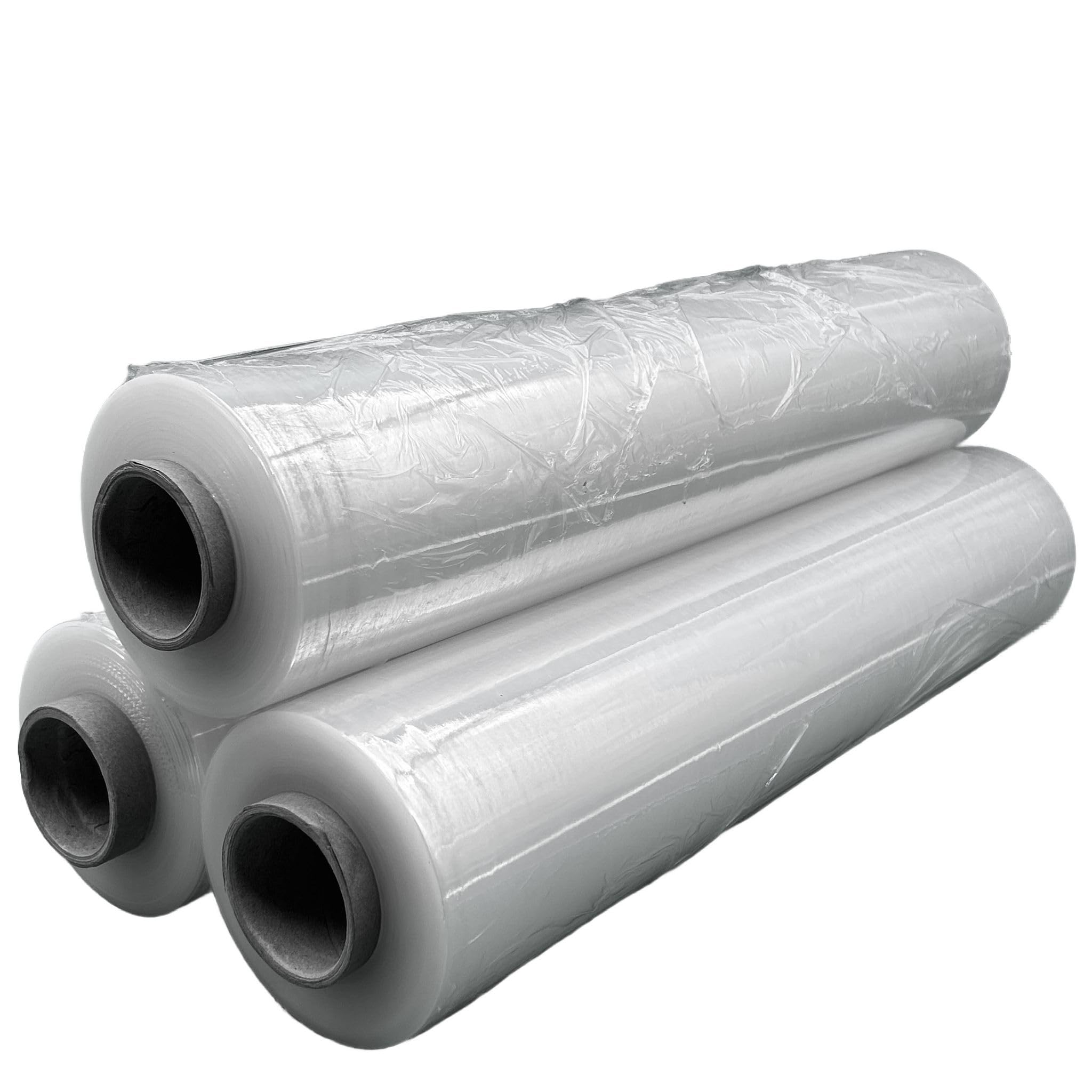 Pellicola elastica trasparente 500 mm x 300 m, 23 my, circa 3,45 kg - Pellicola per imballaggio, 12 rotoli, pellicola avvolgente per raggruppare merci, pacchi e scatole