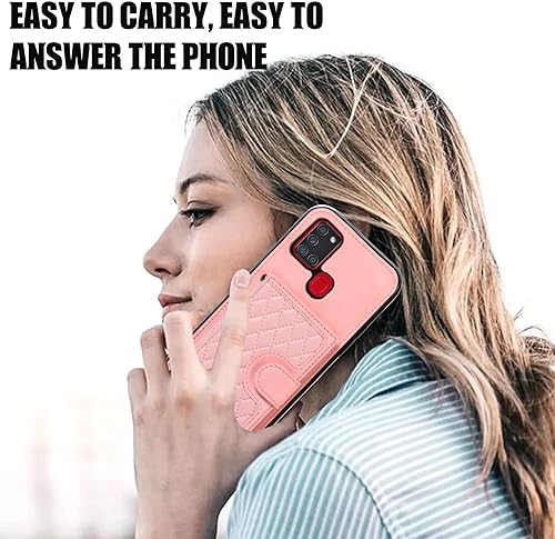 Miniatura 5 de Asuwish Funda de teléfono para Samsung Galaxy A21S con protector de pantalla de vidrio templado y correa cruzada, soporte para tarjeta de crédito,