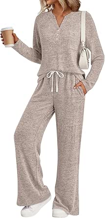 LILLUSORY Women's 2-Piece Lounge Sets for Winter 2026 - Sweatsuit & Pajamas for Travel & Home