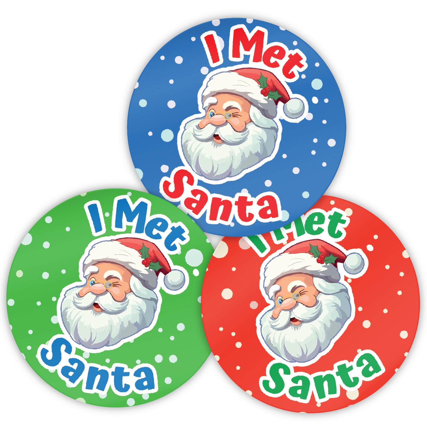 Stone Melon School Reward Stickers 144 I Met Santa Stickers 30mm Round Awards Nursery Teachers Parents Children Kids Santa's Nice List