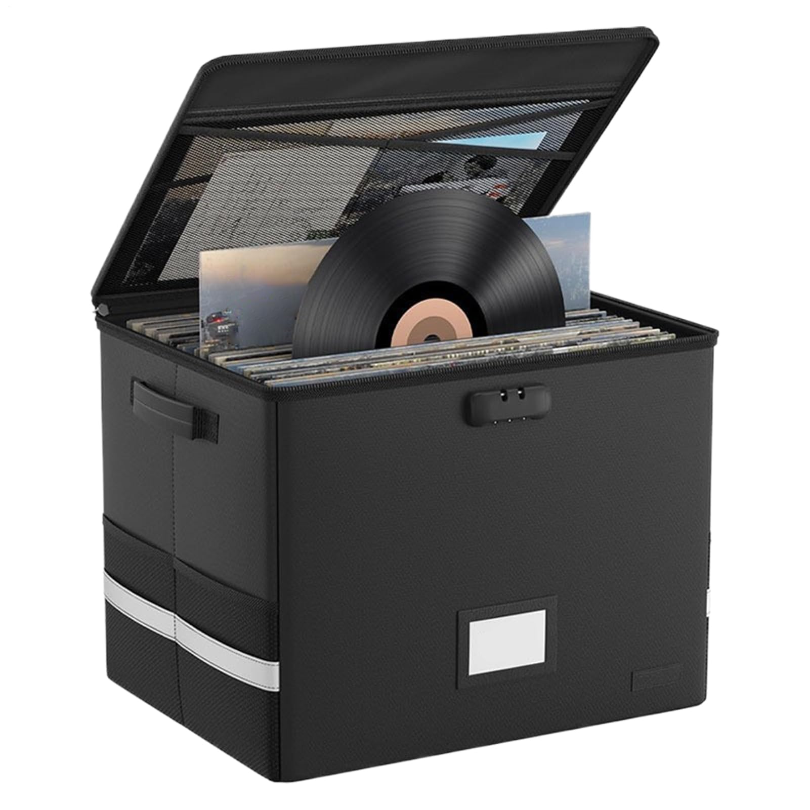 Casse Per Vinili Ignifugo Resistente All'Acqua Grande Capacità | Organizer Ignifugo Impermeabile Resistente Per Oltre 150 Dischi In Vinile Da 12 Pollici Portadocumenti Organizer Custodia