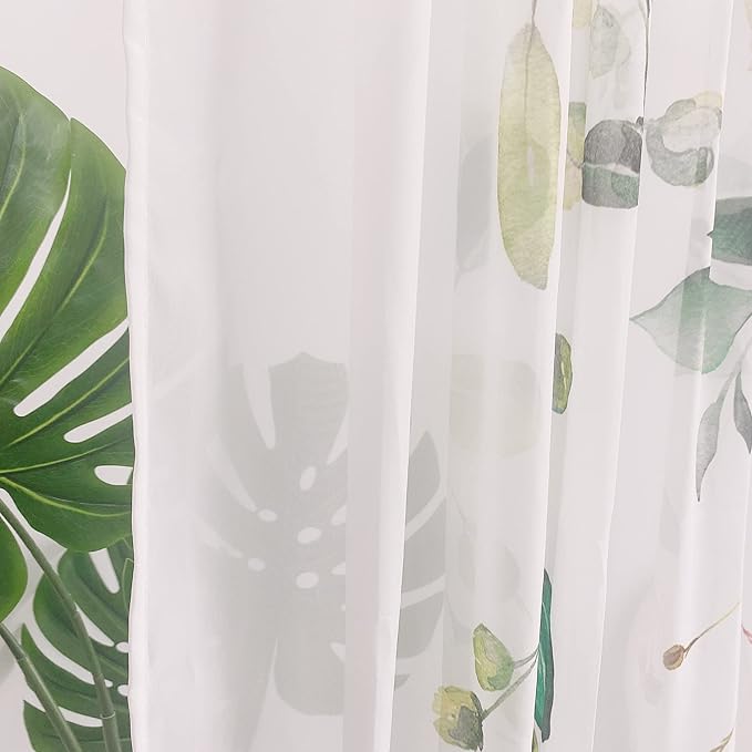 Cortinas Sheer de Hojas de Eucalipto Verde, 2 Paneles, 84 pulgadas miniatura 8