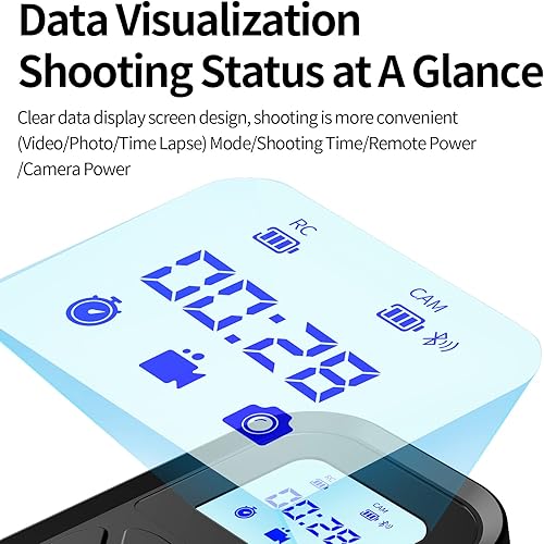 Miniatura 5 de Control remoto para GoPro, TELESIN control remoto inalámbrico magnético con pantalla LCD correa de muñeca para Go Pro Max GoPro Mini Hero 12 11 10 9