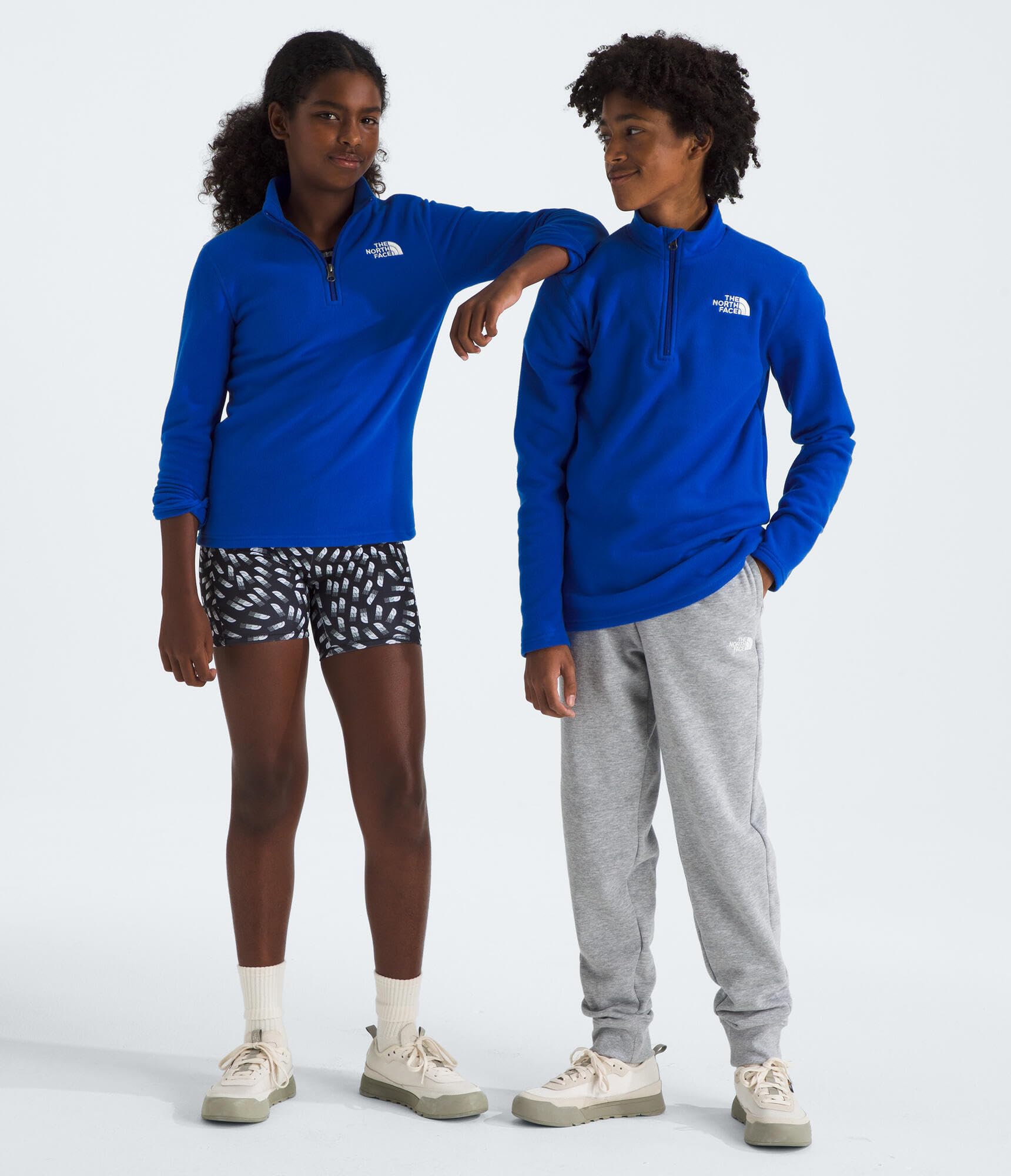 The North Face Teen Glacier 1/4 Zip Pullover Felpa con Cappuccio Unisex - Bambini e Ragazzi