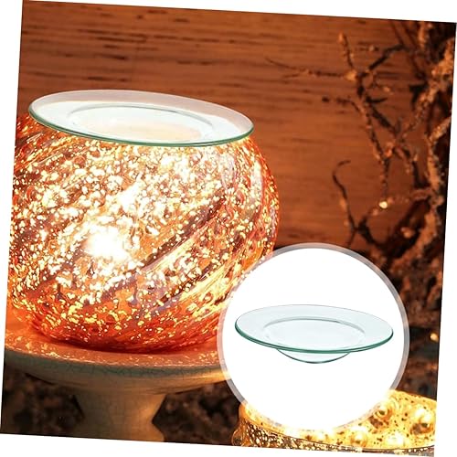 Miniatura 7 de ARTIBETTER Plato de vidrio Calentador de aceite Plato de vidrio Platos de postre Plato de cera de vidrio de reemplazo de plato votivo Velas votivas