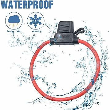6pcs Inline Fuse Holder 12V, 12 AWG Waterproof Fuse Holder with 66 Pcs Standard Car Fuses (2A/3A/5A/7.5A/10A/15A/20A/25A/30A/35A/40A, in Line Fuse Holders for Marine Auto Electrical Circuits.