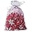 Wudygirl 100pcs 5X7 Inches Xmas Drawstring Organza Bag Snow White Pouches Party Wedding Favor Seashell Chocolates Bags (100pcs Snowflake 5x7) (Snowflake)