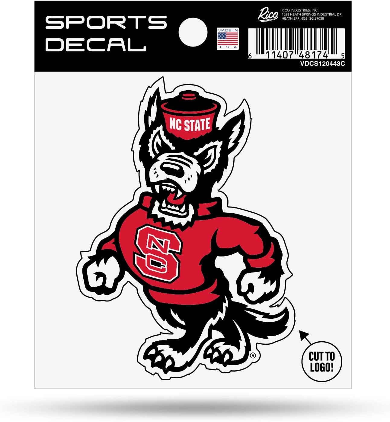 Rico Industries NCAA Teams 4" x 4" Sports Decal