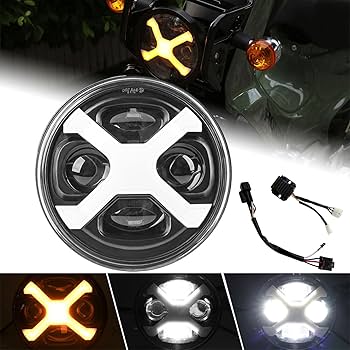 MotikvansクロスカブヘッドライトX型DRL (ヘッドライト Xイエロー) Amazon | Motikvans クロスカブ ヘッドライトX型DRL 付き led