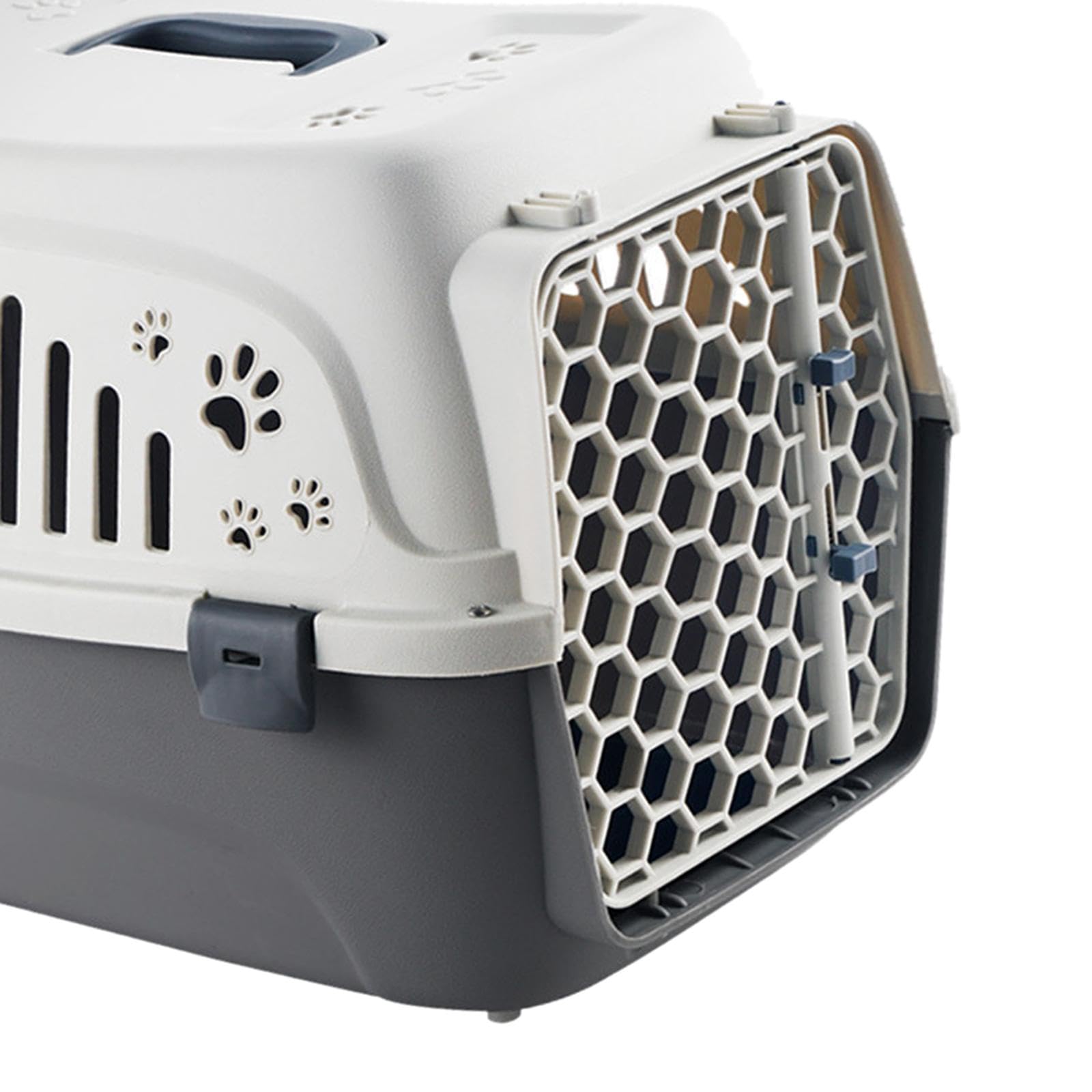 Transportín para Mascotas, Caseta de Viaje para Perros, Caja de Transporte Transpirable, Caseta Portátil Rígida para Mascotas para Tiendas de Mascotas, Beige