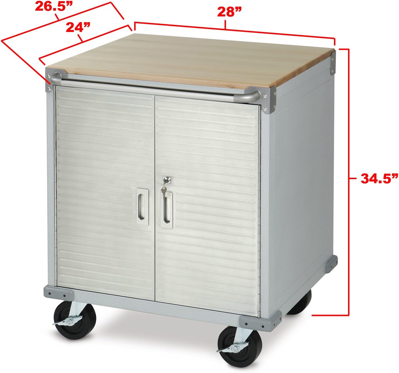 Seville Classics UltraHD Rolling Storage Cabinet
