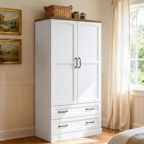 HOOBRO 70.9" Armoire Wardrobe Closet with 2 Doors and 2