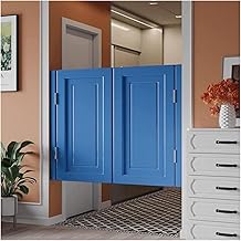 Puerta Batiente Puerta Giratoria con Cierre Automático, Partición De Restaurante De Cocina, Puerta De Vaquero De Madera Maciza con Persianas Retro Marrón, Puerta De Media Cintura con Bisagras (Color: