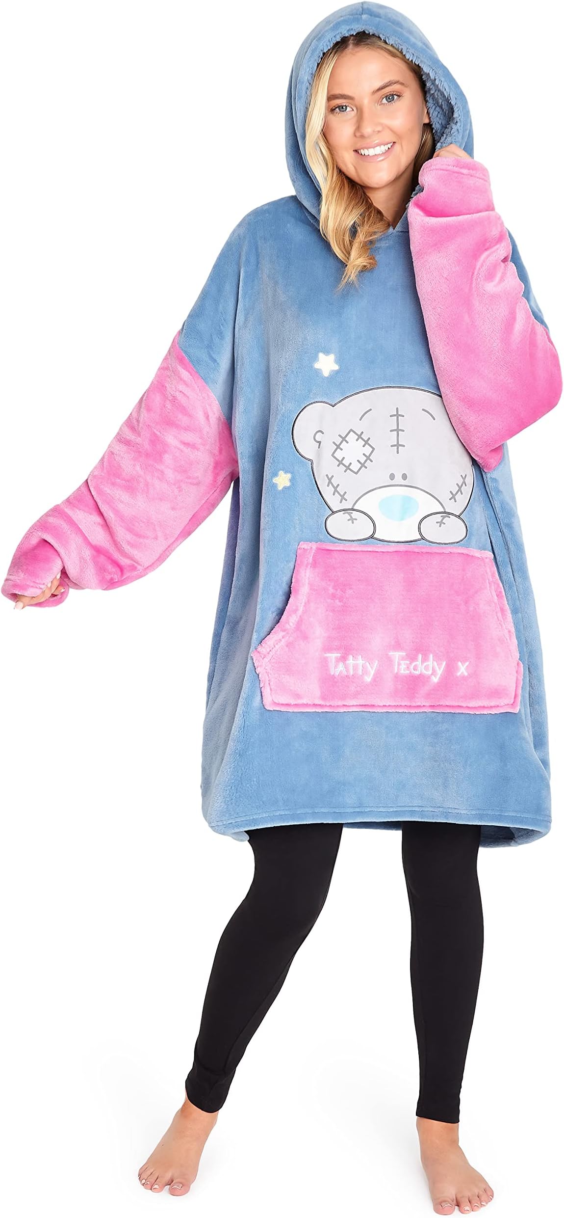 Me To YouTatty Teddy Oversized Hoodie Blanket for Women (Blue)
