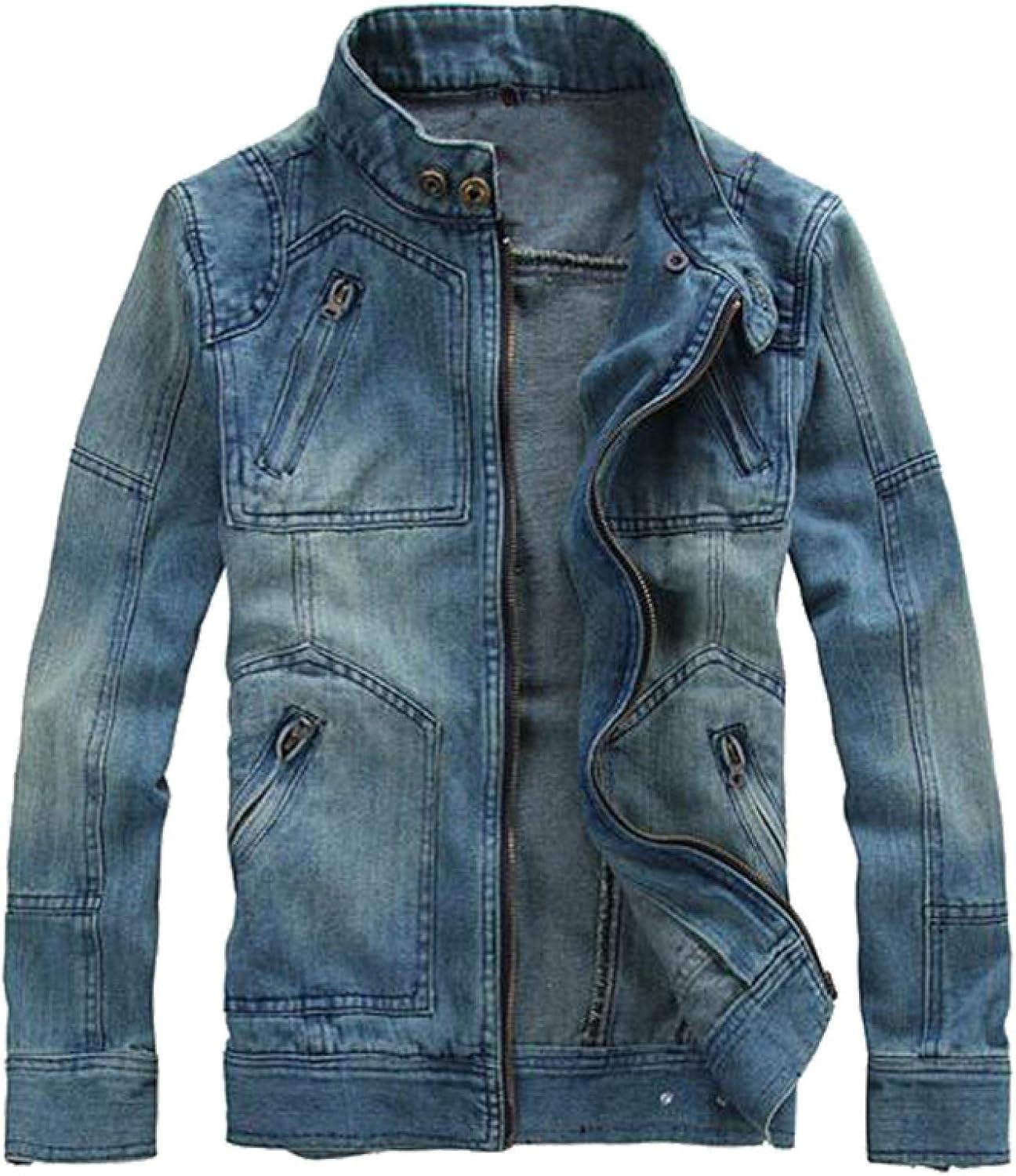 E/A Denim Jacket Jacket Autumn Winter Men's Denim Jacket Hooded Denim Men's Fashion Slim Fitting