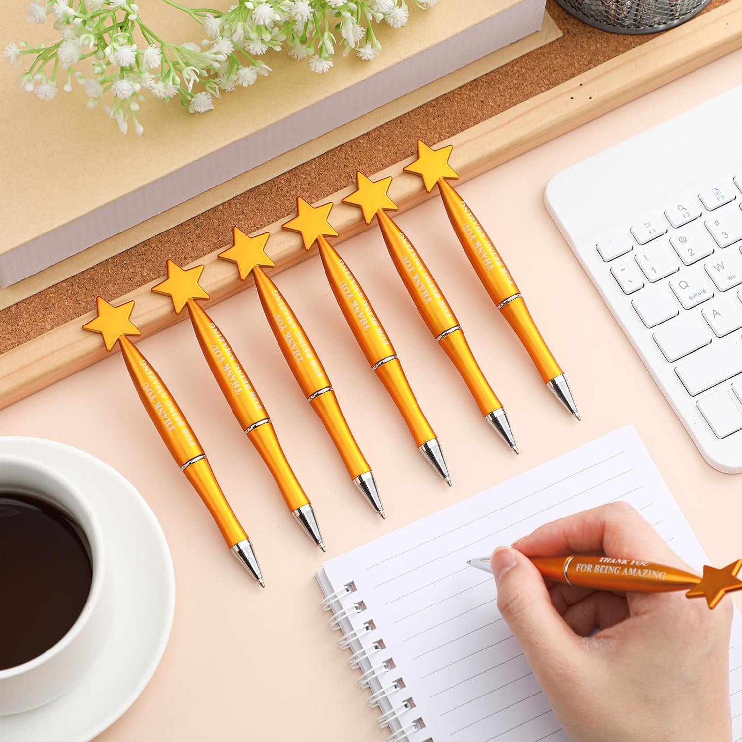 Yeaqee 36 Pcs Valentines Employee Appreciation Gifts Bulk Thank You Ballpoint Pens Teacher Appreciation Pens Valentines Thank You Gifts for Team Coworker Nurse Staff Office Supplies(Gold) - Image 4