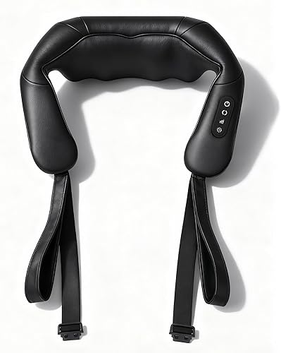 Masajeador de cuello Shiatsu, masajeador de espalda con calor para aliviar el dolor de tejido profundo, almohada masajeadora de hombros 3D, regalos