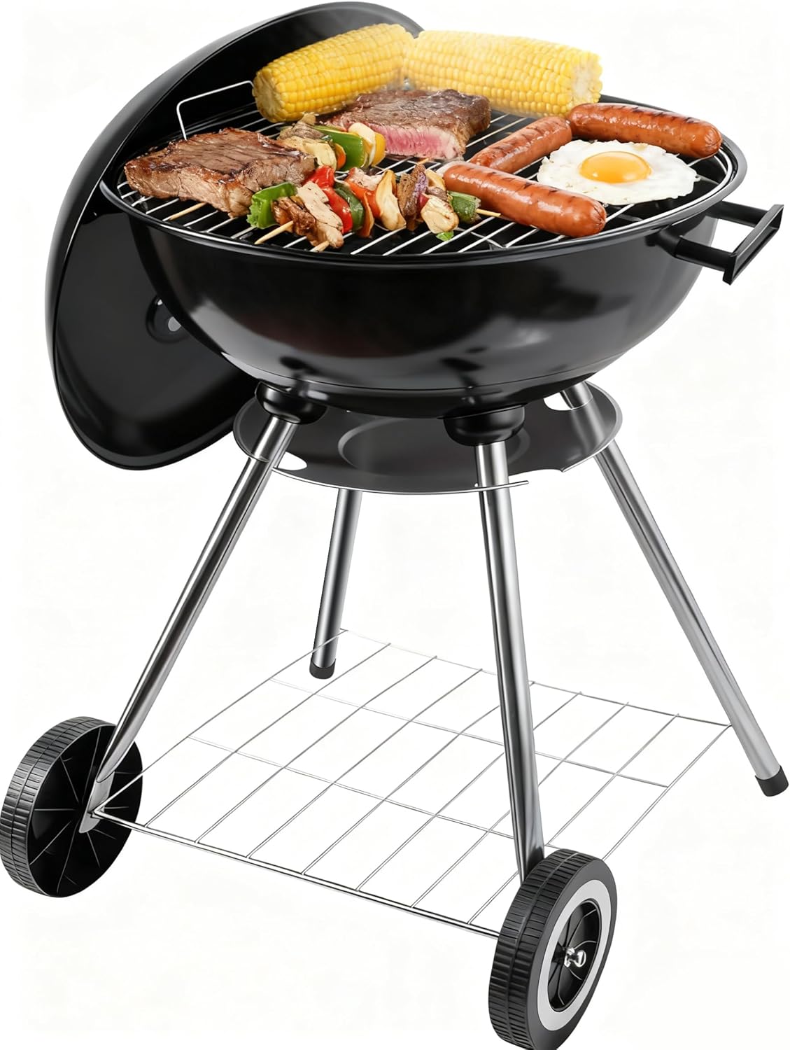 Kettle Charcoal Grills - 18 inch Kettle grills with lid,suitable for camping, backyards and patios (18inch)