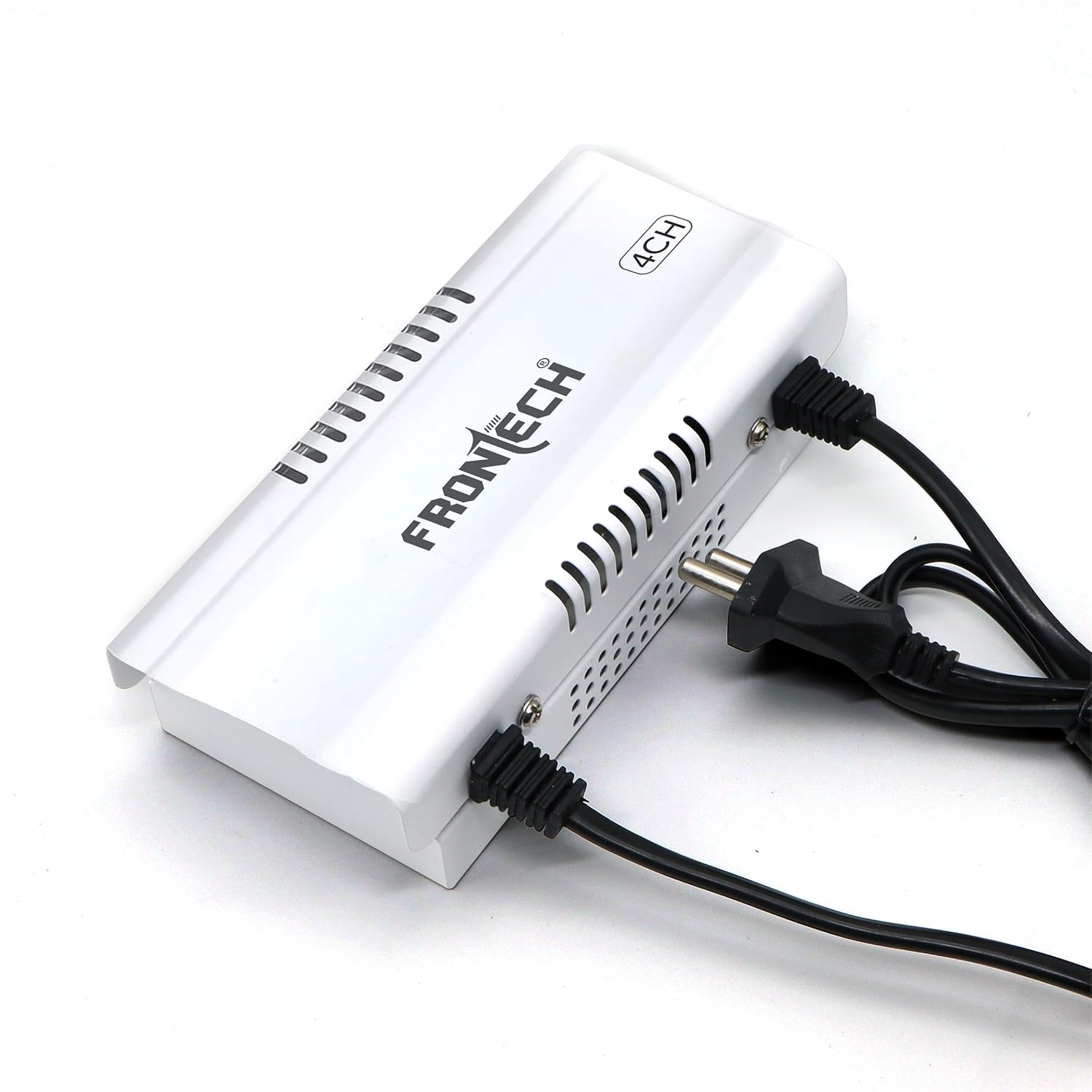 FRONTECH Premium 4 Channel AC 150-285V SMPS Output, Power Supply Adapter up to 4 CCTV Cameras Power Supply for Video Surveillance Camera System (PS-0054, White)