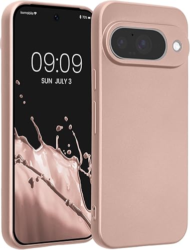 Miniatura 66 de kwmobile Funda compatible con Google Pixel 9 Pro - Funda protectora delgada de TPU para teléfono - Acabado mate suave - Negro mate NEGRO MATE,Piedra
