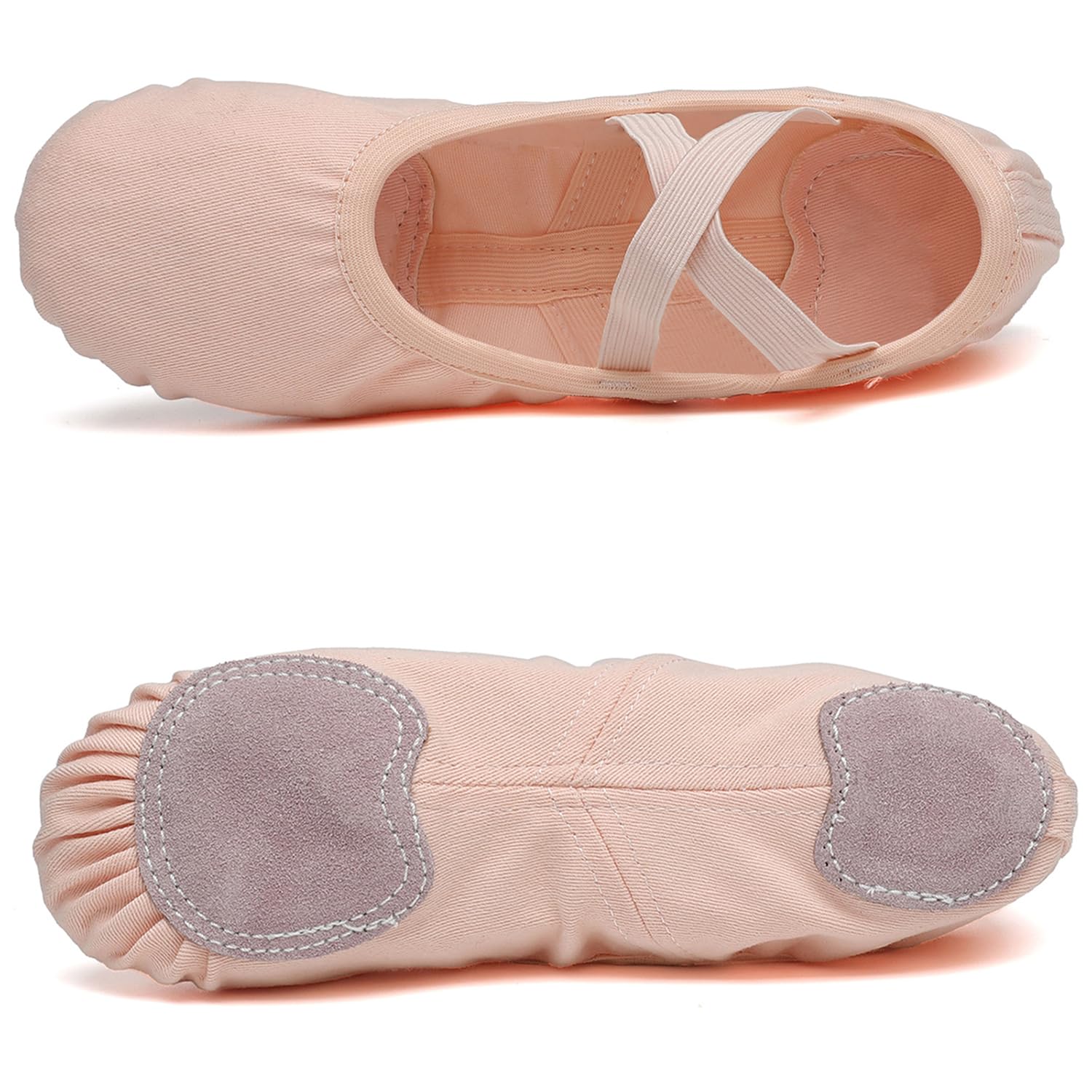 Uniuni Scarpe Danza Bambina Elastic Scarpette Danza Classica Donna Mezze Punte Ginnastica Scarpe Ballerina per Ragazze e Donna