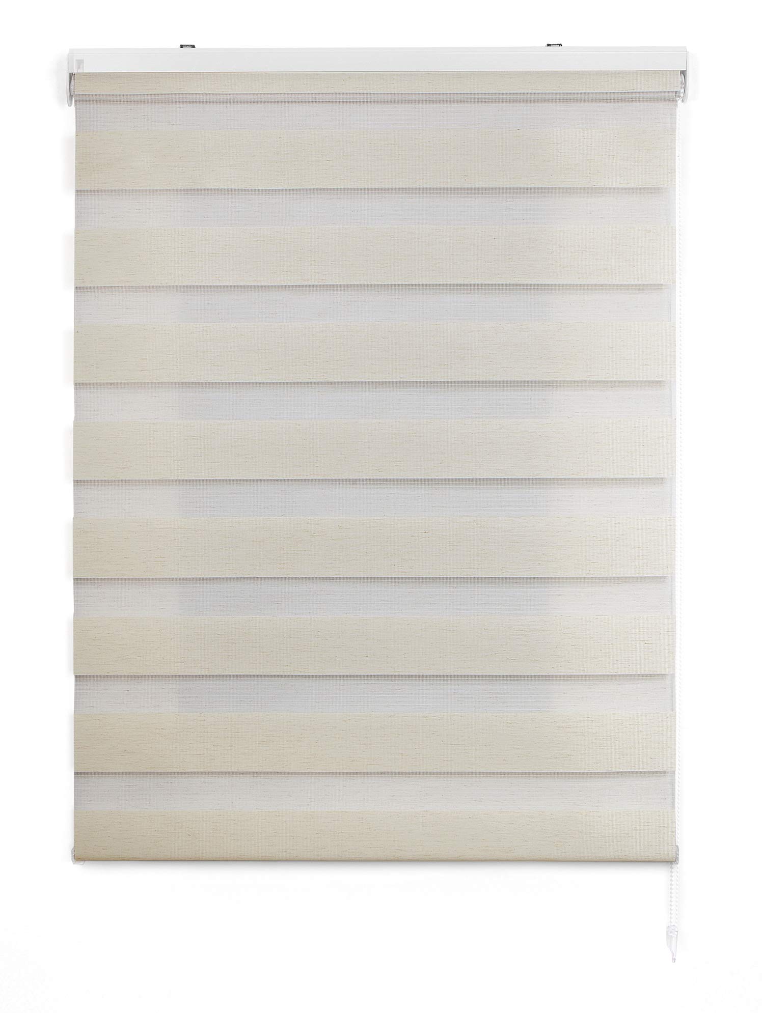 Estores Enrollables Noche y Día Elegantes con Tejido de Doble Caída para Puertas y Ventanas, Estor Noche y Dia de Fácil Instalación con Filtrado de Luz Ajustable STORESBASIC Lino 160x180