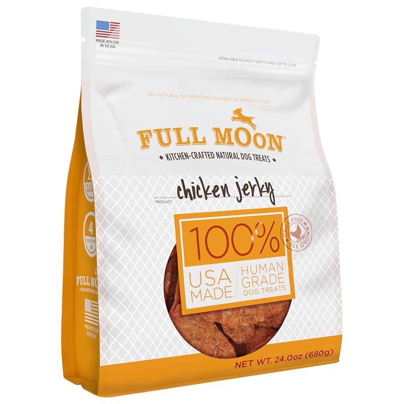 Petisco de frango tipo jerky para cães Full Moon, sem milho, trigo e soja, 680 g