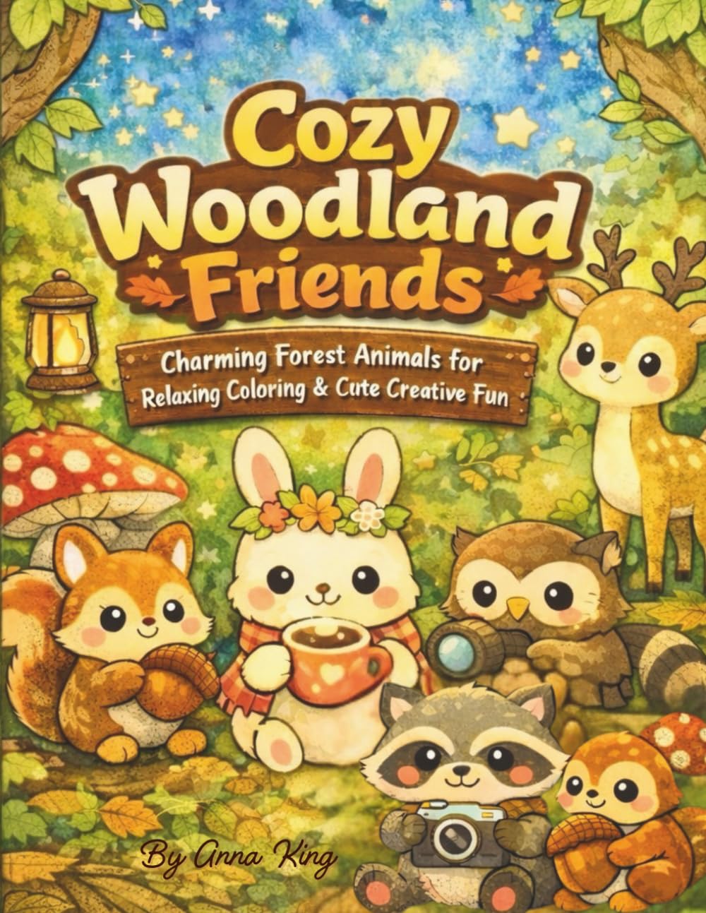 Cozy Woodland Friends: Charming Forest Animals for Relaxing Coloring & Cute Creative Fun
